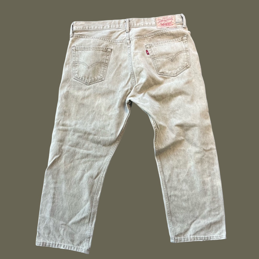 Levi 501 Vintage Button Fly Beige Denim Jeans